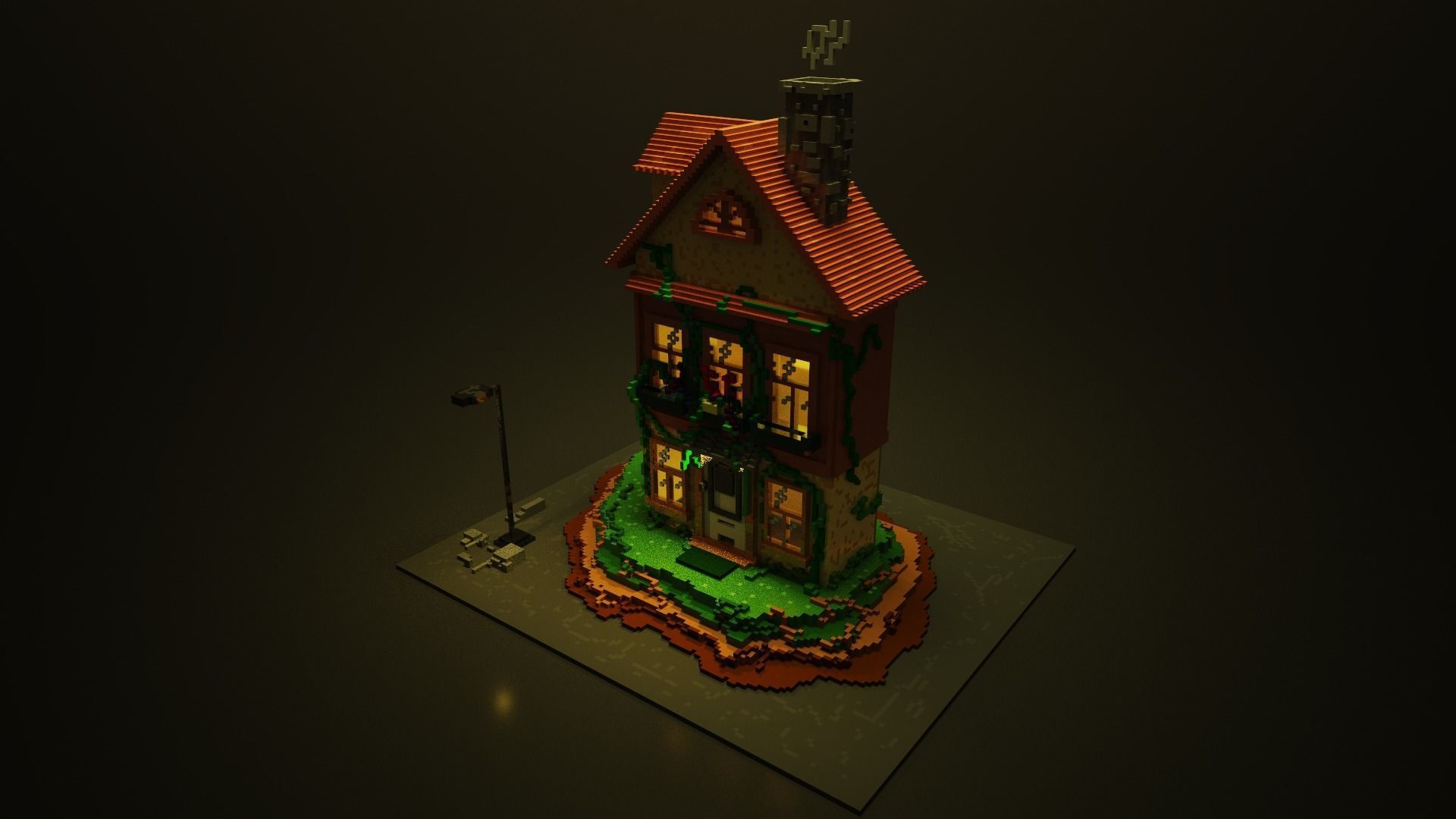 3D Voxel cartoon House  Low-poly 3D model_10