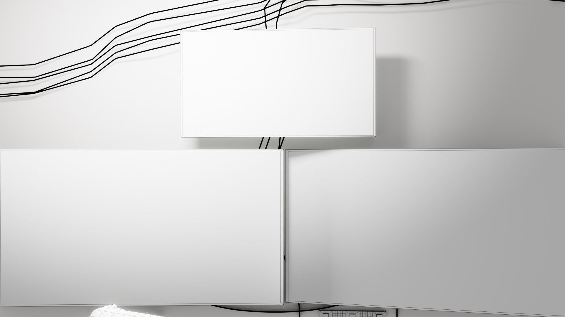 Hacker Workspace  - Low poly - Game Ready Low-poly 3D model_9