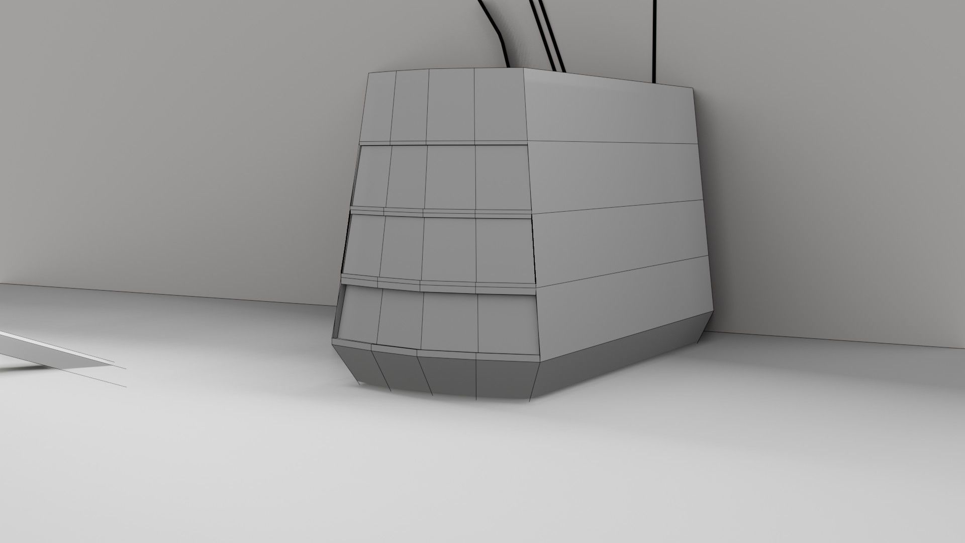 Hacker Workspace  - Low poly - Game Ready Low-poly 3D model_11