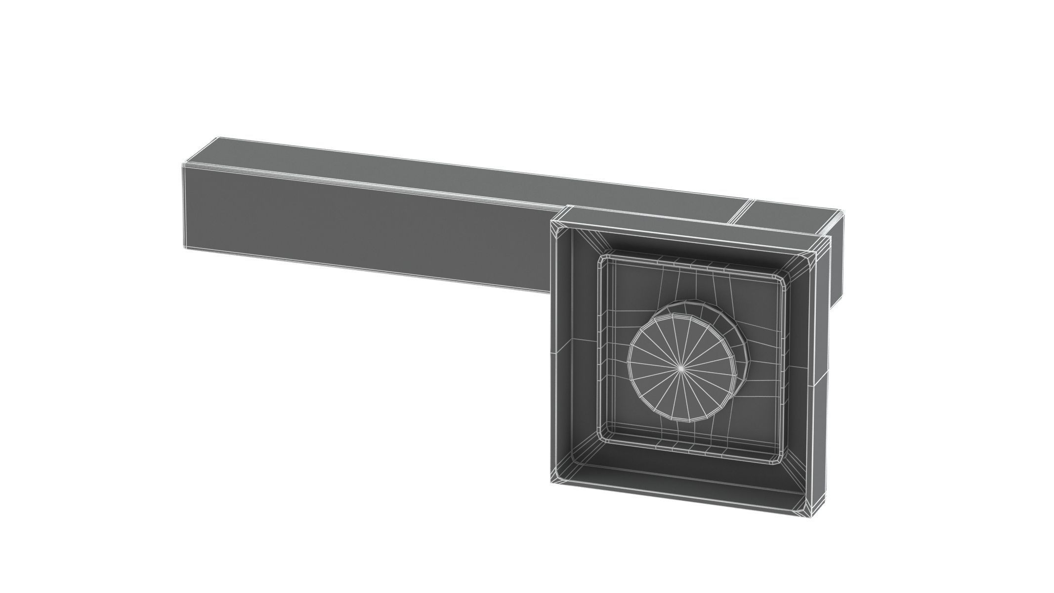 Eurospec Alvar Mitred Stainless Steel Door Handle 3D model_7