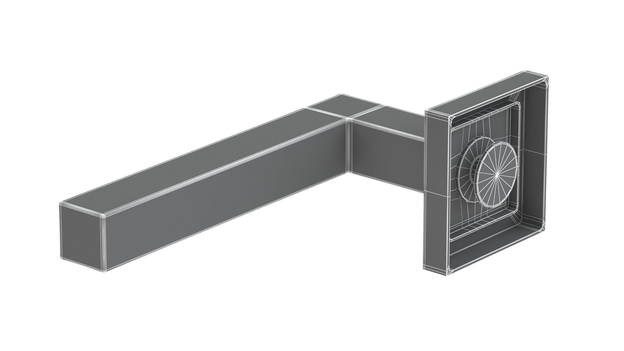 Eurospec Alvar Mitred Stainless Steel Door Handle 3D model_8