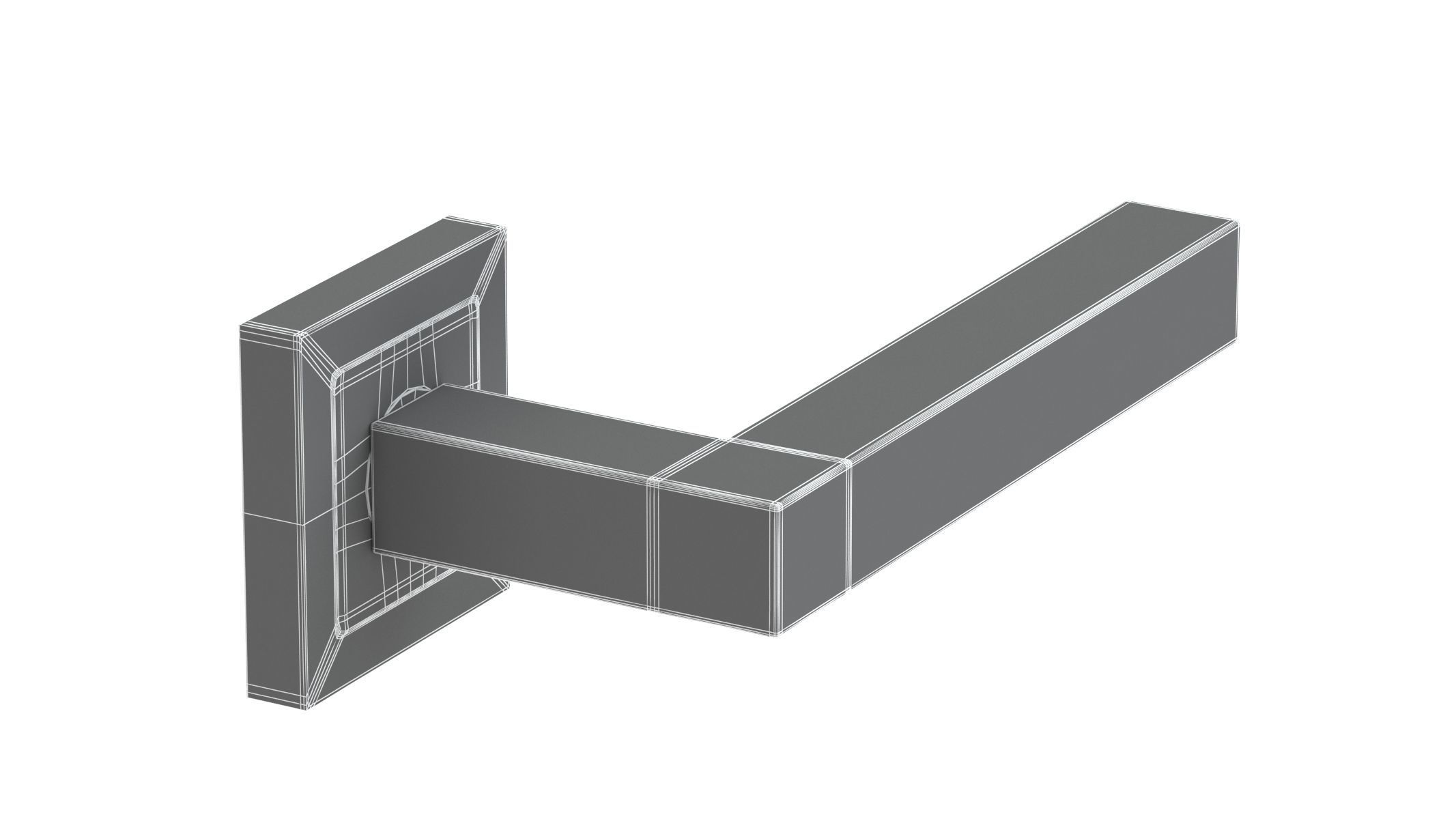 Eurospec Alvar Mitred Stainless Steel Door Handle 3D model_6