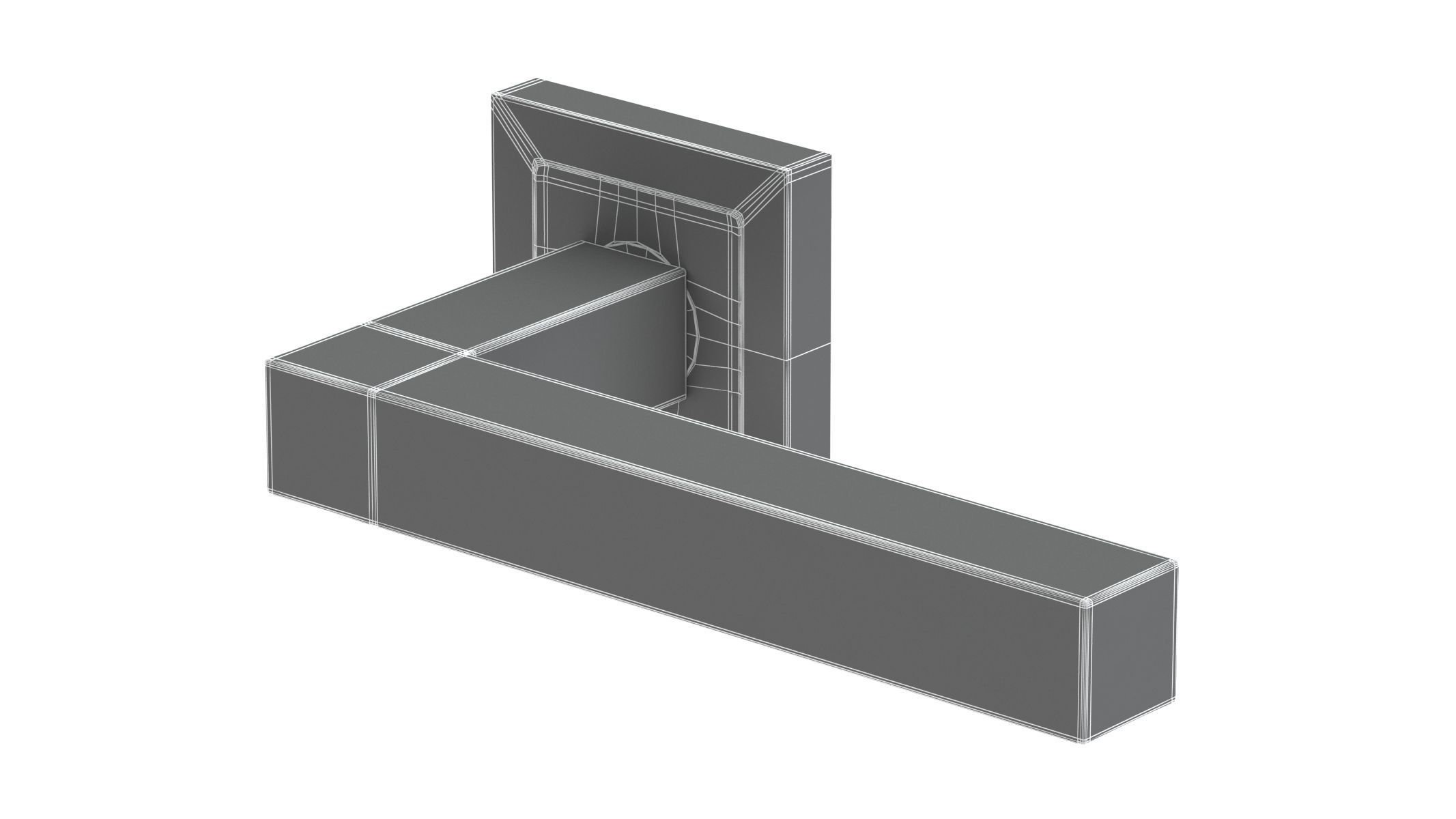 Eurospec Alvar Mitred Stainless Steel Door Handle 3D model_9