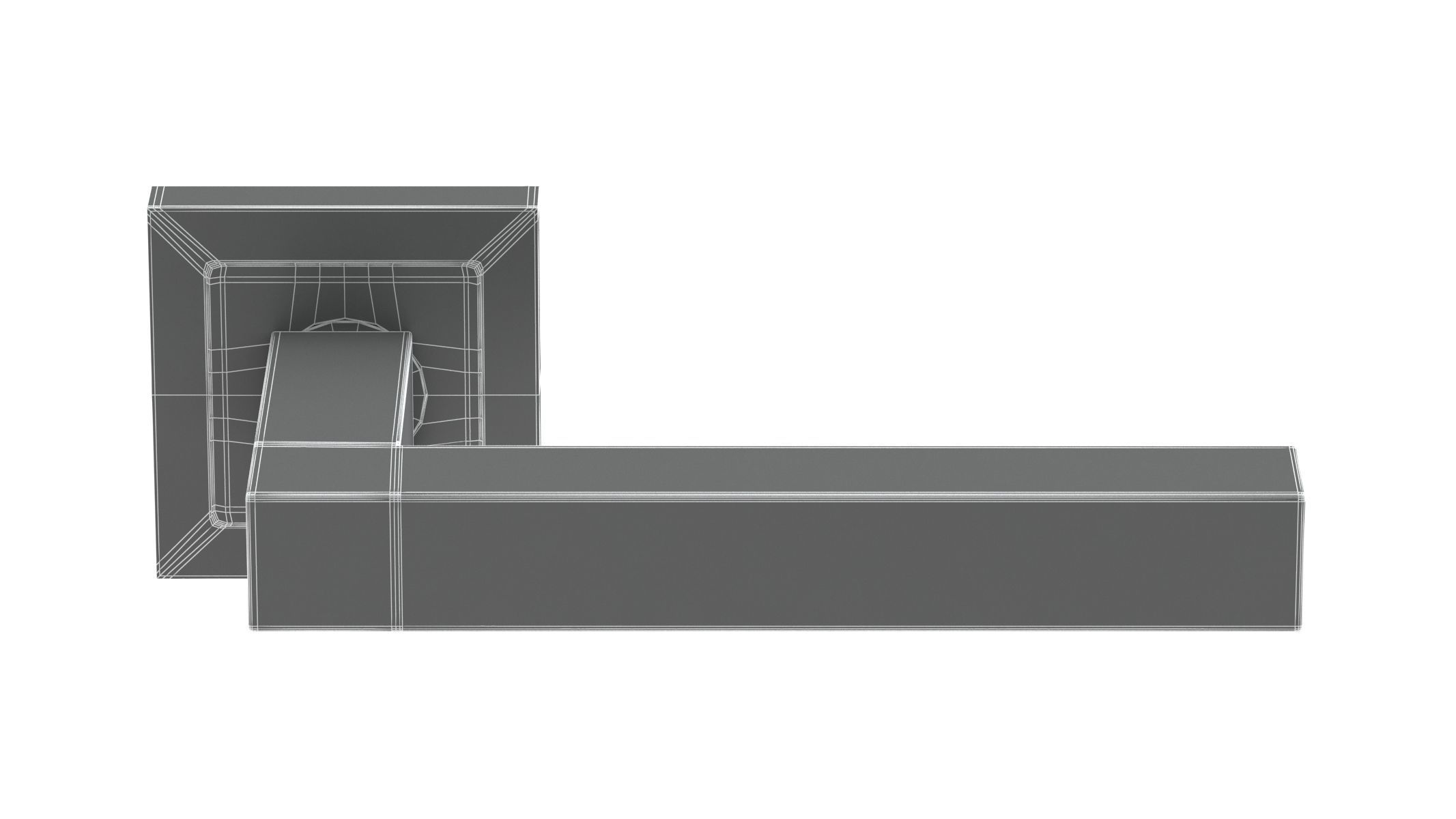 Eurospec Alvar Mitred Stainless Steel Door Handle 3D model_5