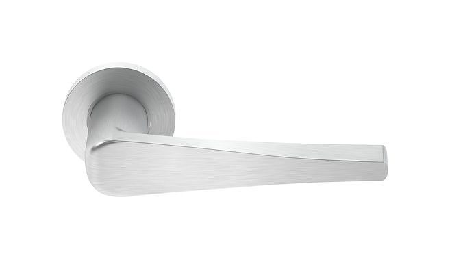Eurospec Shaped Stainless Steel Door Handle 3D model