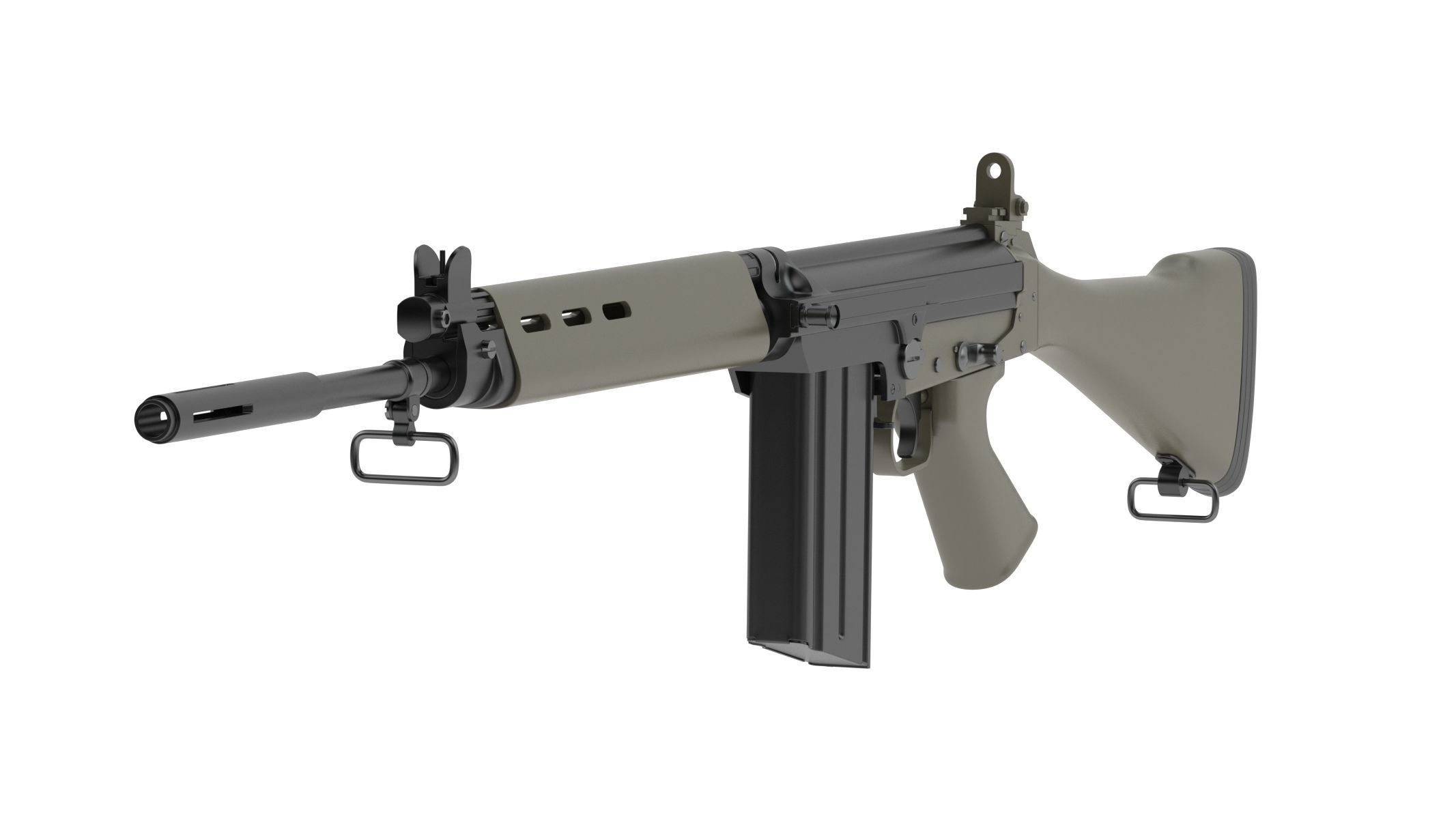 FN FAL 3D model_3