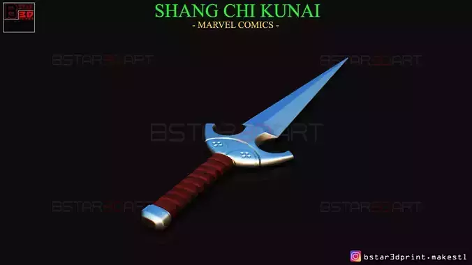  Death Dealer Kunai - SHANG CHI Weapon - Marvel Legend Comics 3D print model