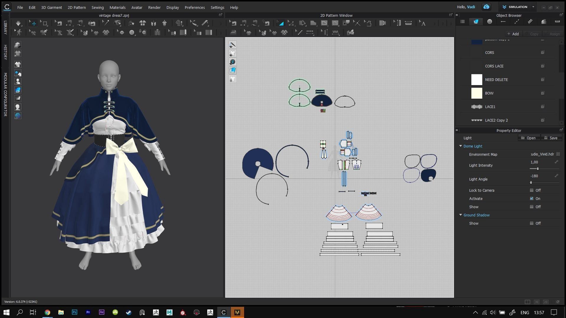 Vintage Dress 7 3D model_4