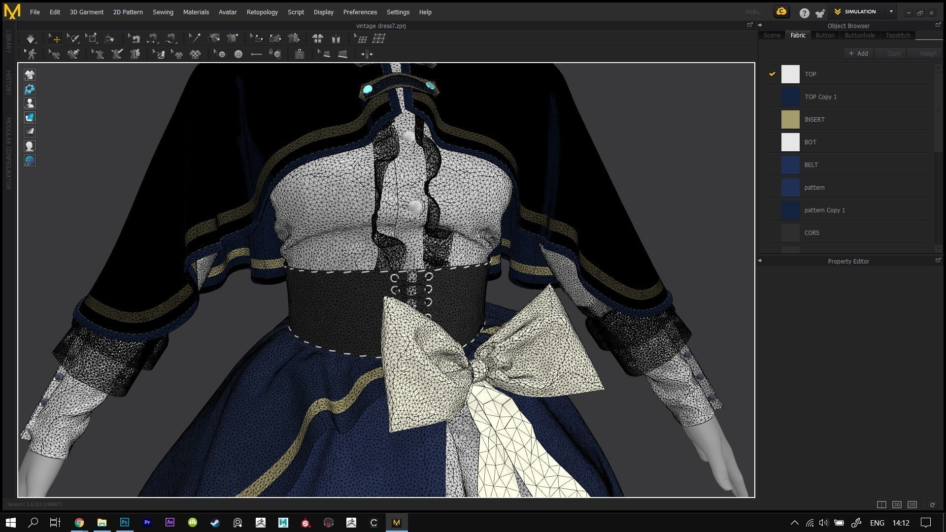 Vintage Dress 7 3D model_5