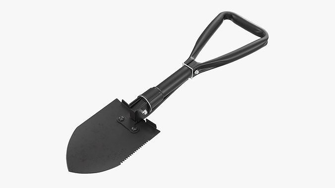 Mini foldable shovel unfolded 3D model