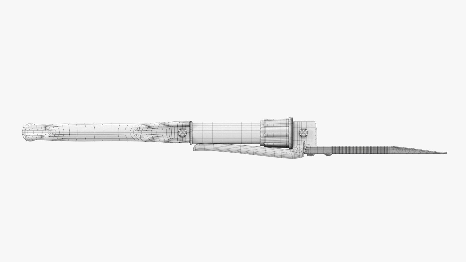 Mini foldable shovel unfolded 3D model_14