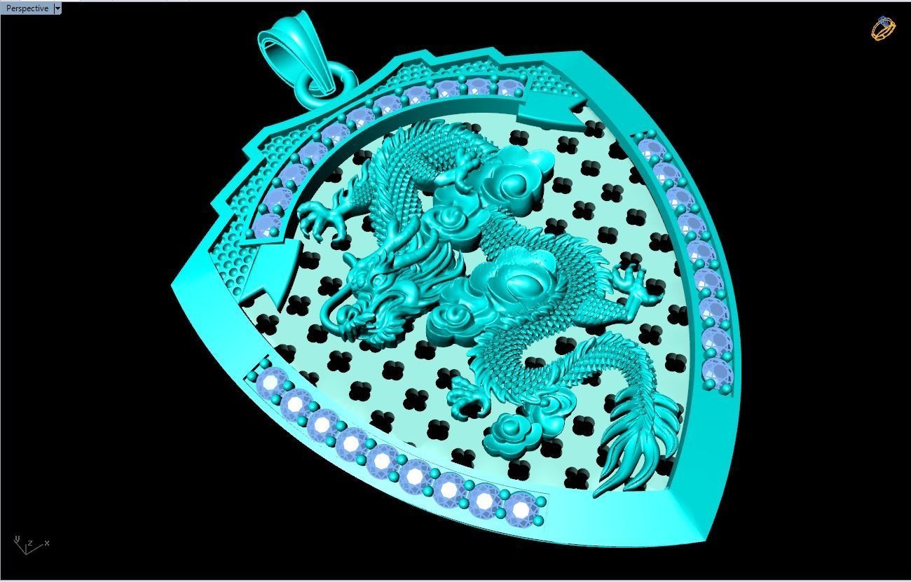 Dragon Pendant - Mens Pendants 3D print model_4