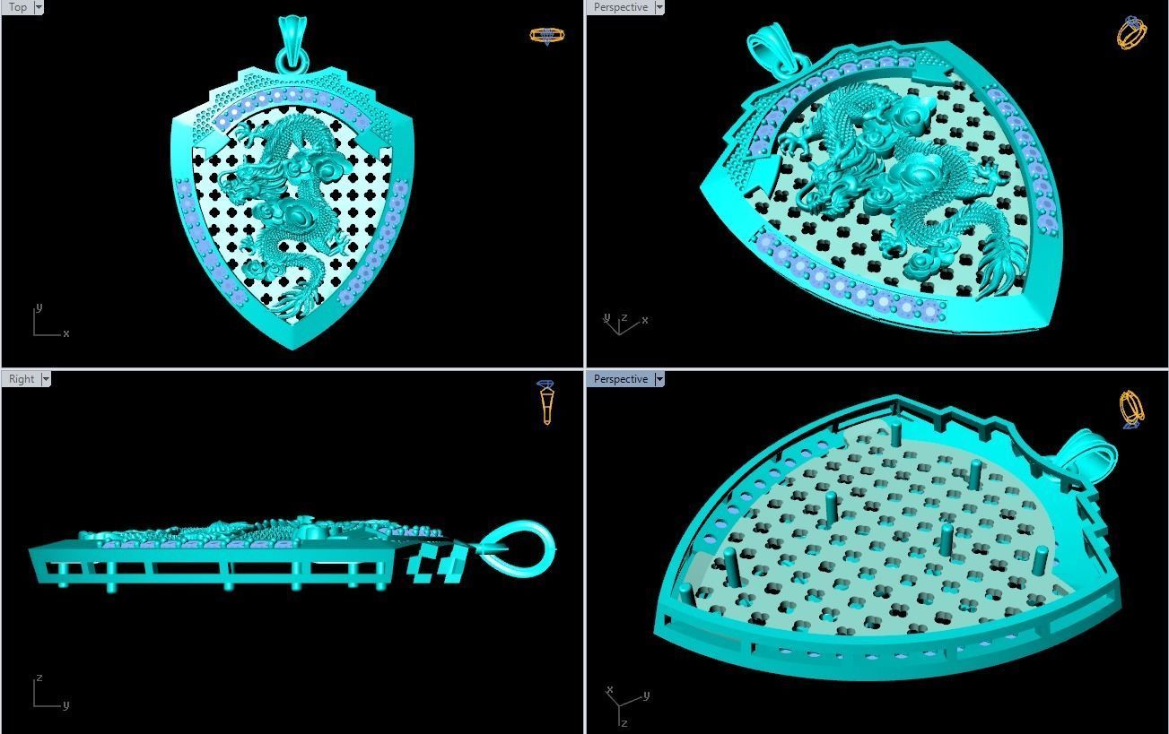 Dragon Pendant - Mens Pendants 3D print model_5