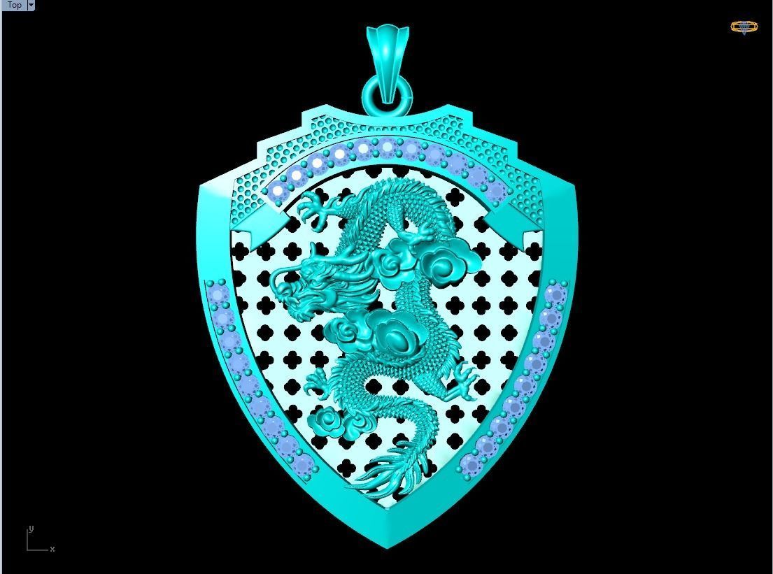 Dragon Pendant - Mens Pendants 3D print model_2