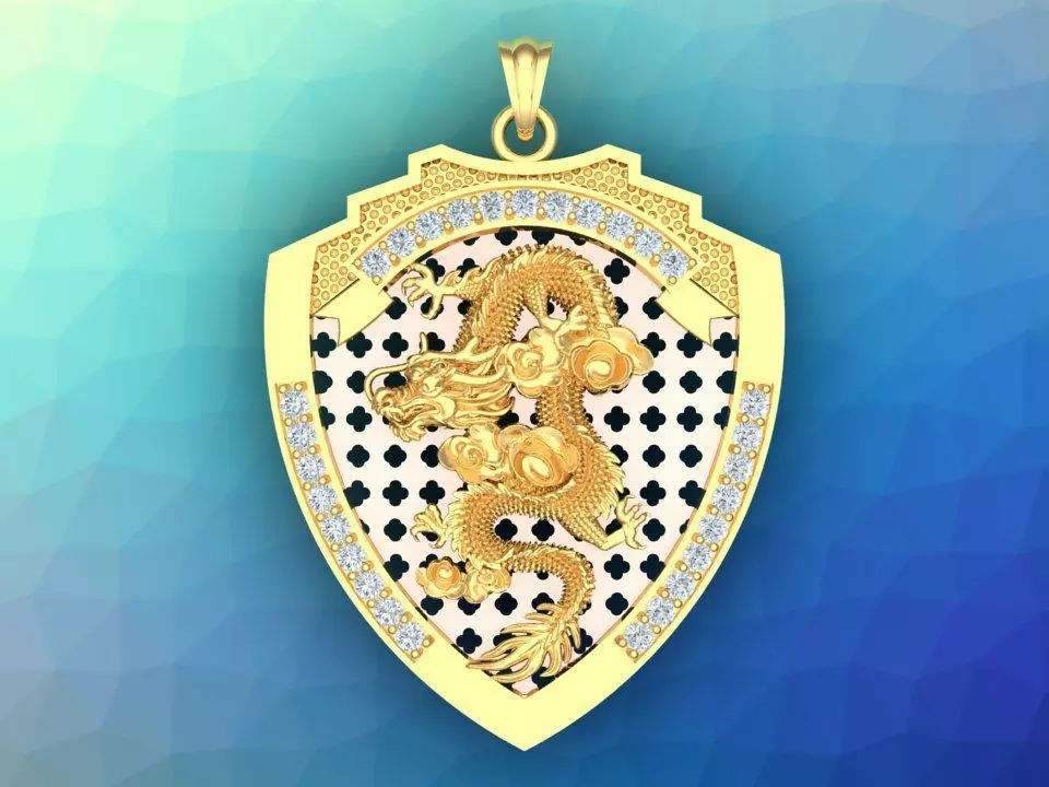 Dragon Pendant - Mens Pendants 3D print model_0