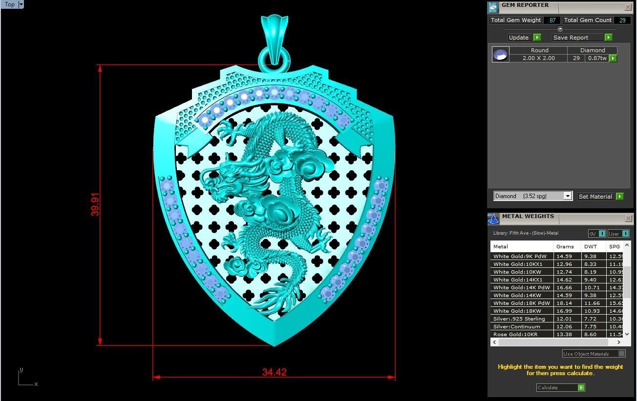 Dragon Pendant - Mens Pendants 3D print model_6