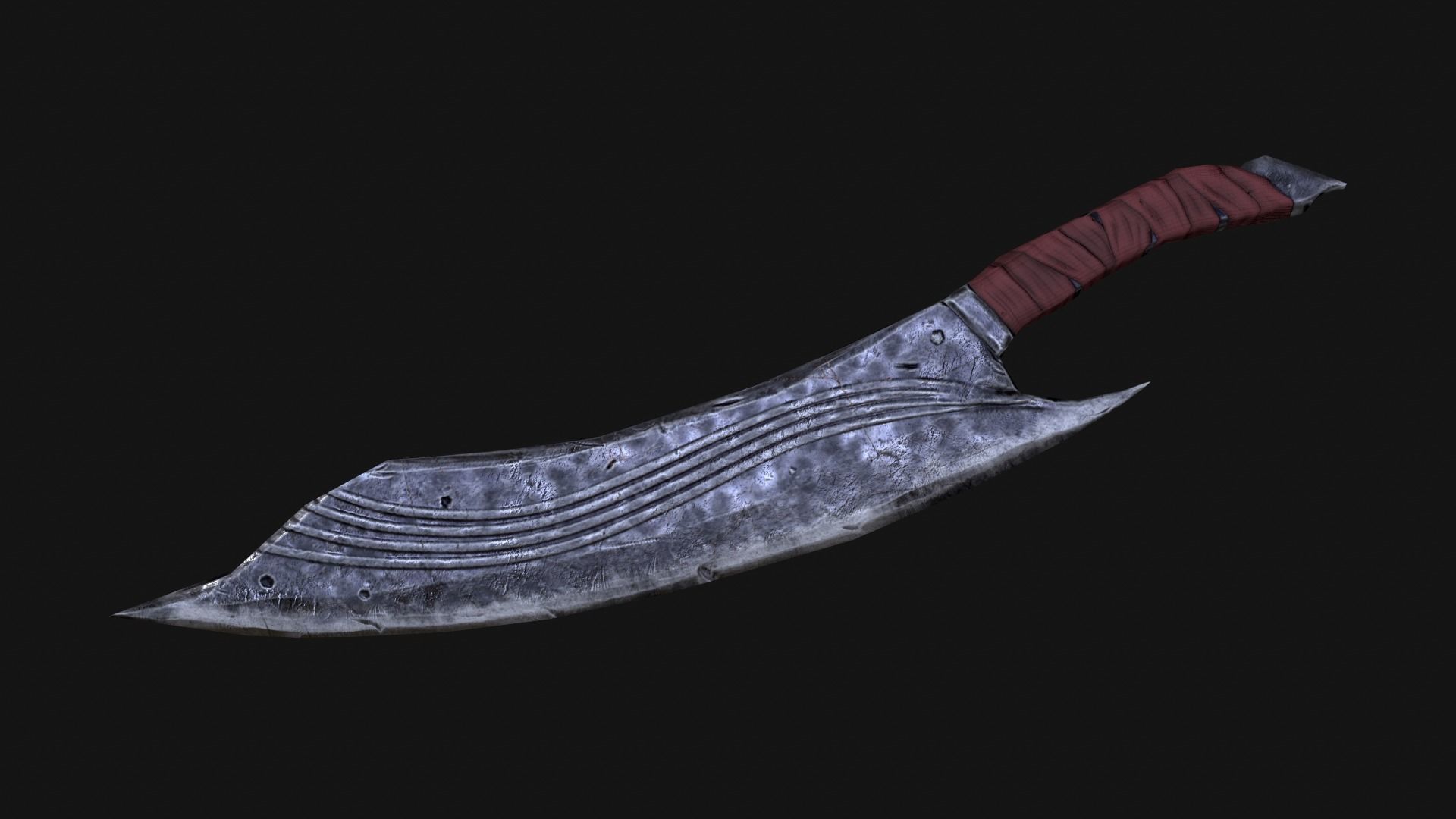 Demon Warrior Low-poly 3D model_5