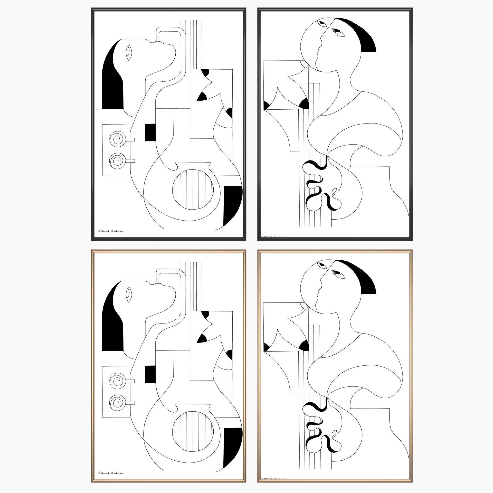 Wall Art Set 3582 3D model_1