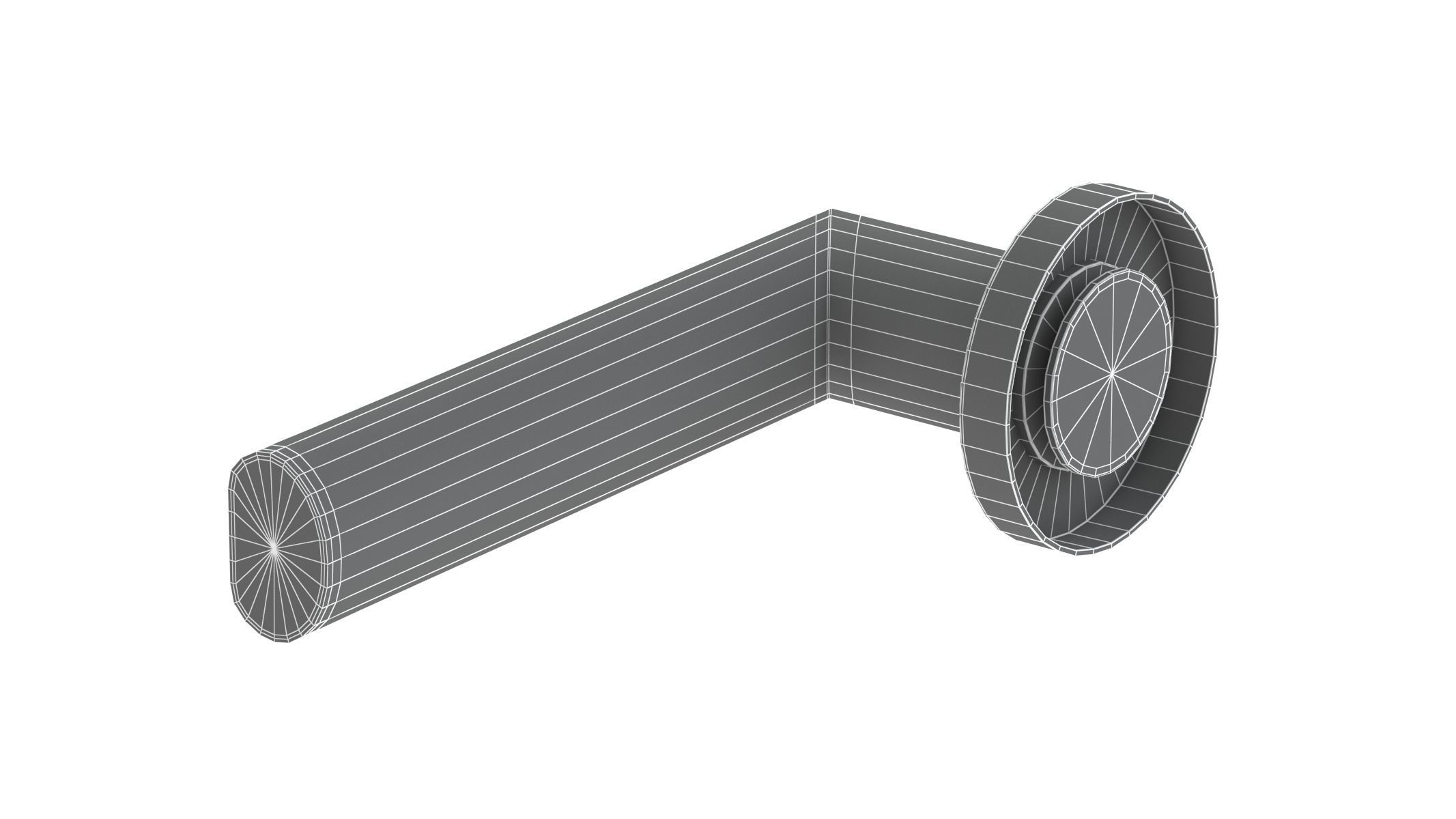 Frelan Satin Stainless Steel Door Handle 3D model_8