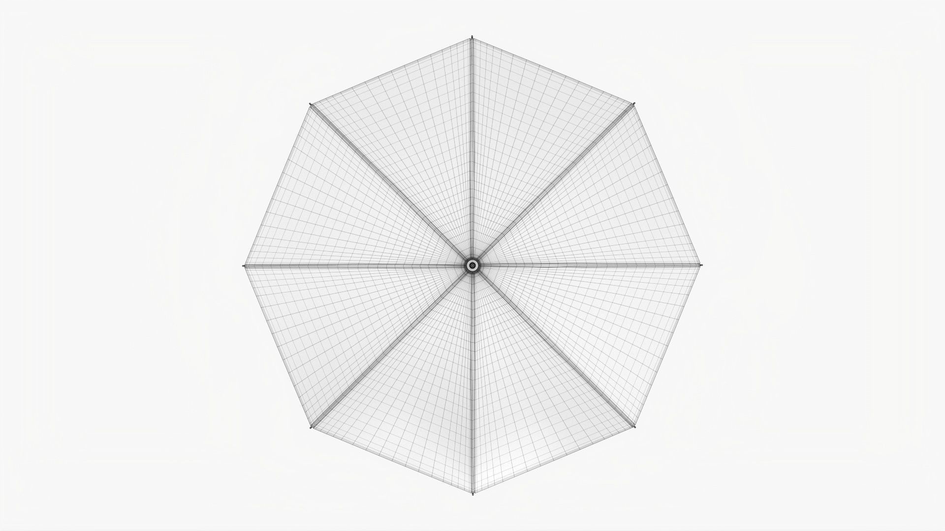 Umbrella large automatic black 3D model_15