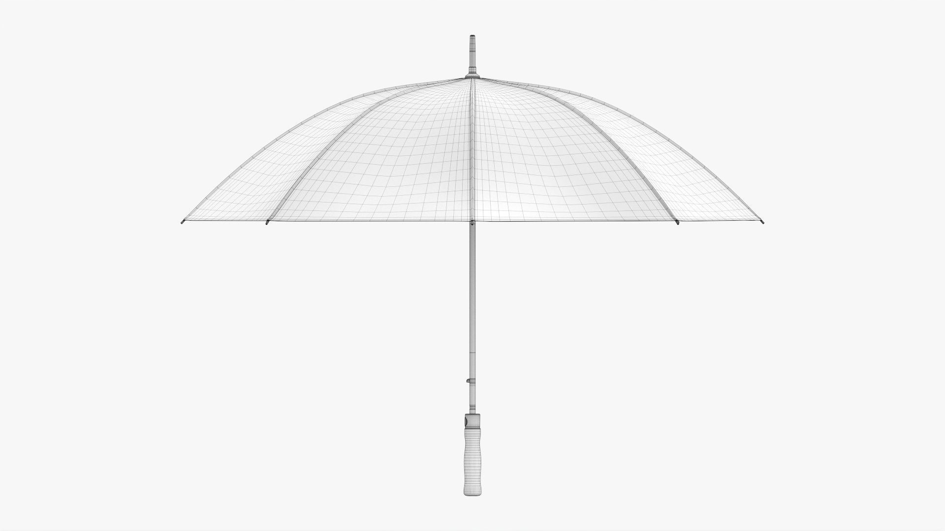 Umbrella large automatic black 3D model_14