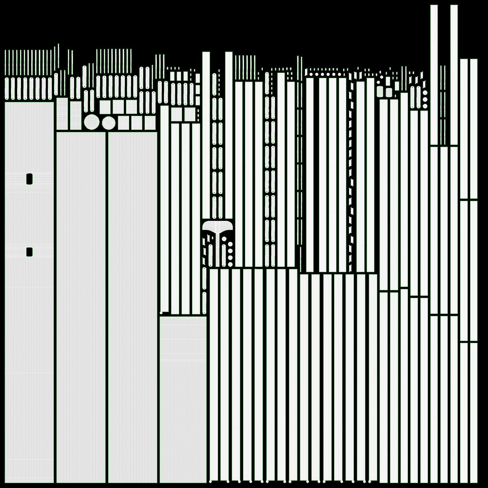 Umbrella large automatic black 3D model_18