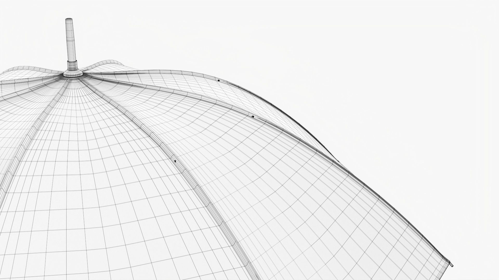 Umbrella large automatic black 3D model_13