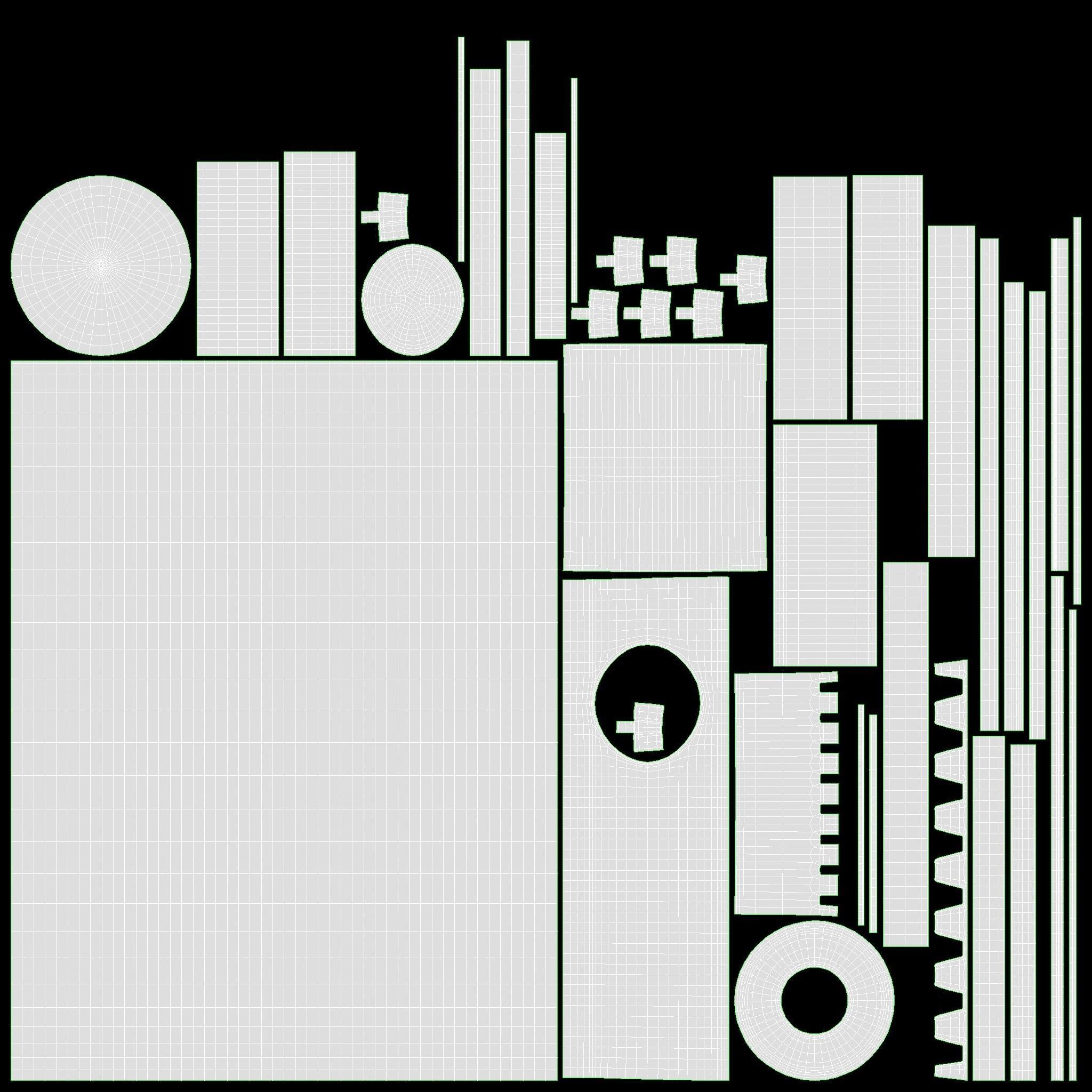 Umbrella large automatic black 3D model_19