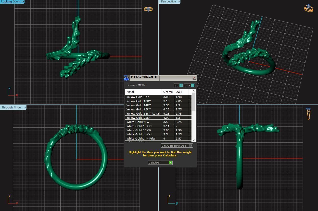 Stalk Ring 3D print model_5