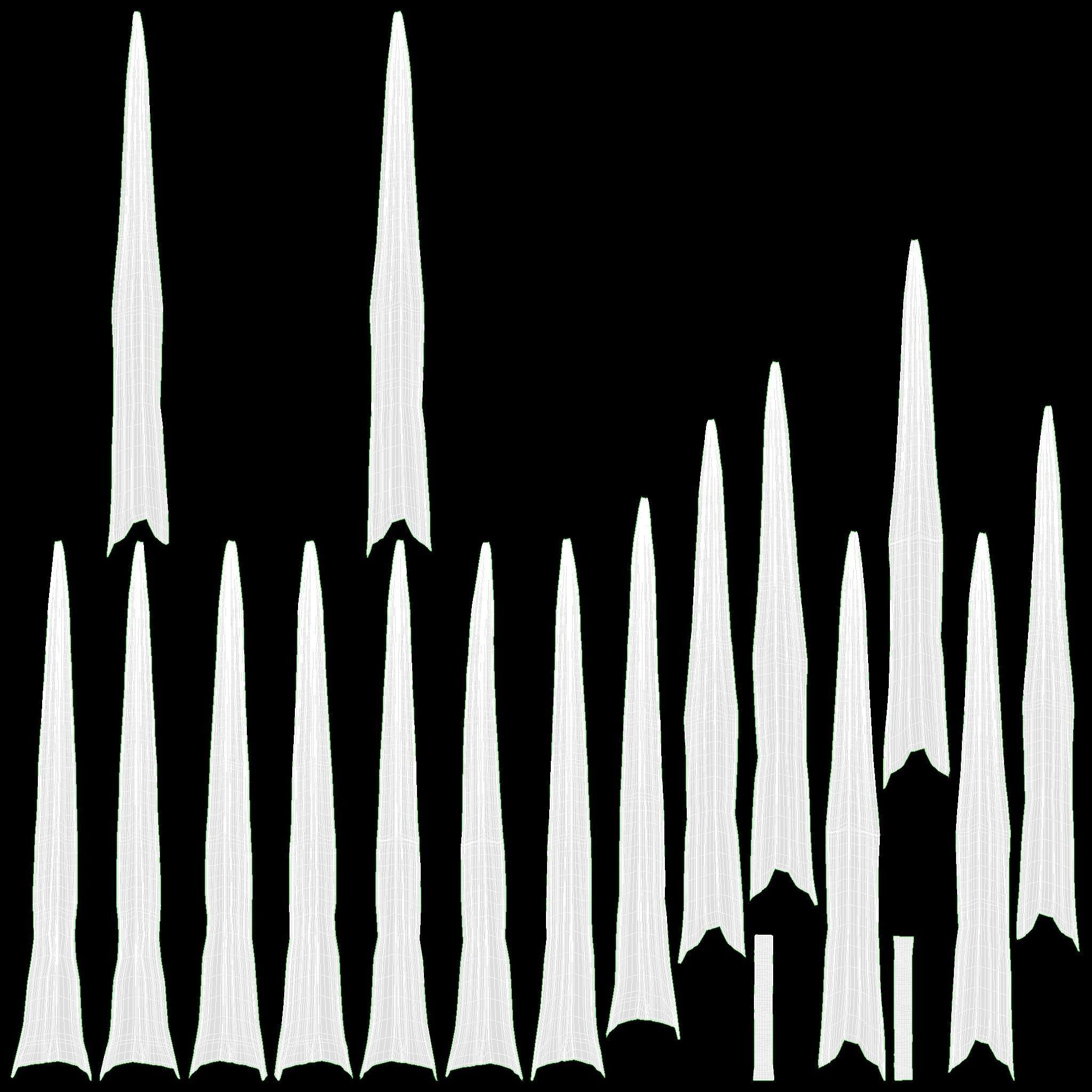 Umbrella large automatic black closed 3D model_15