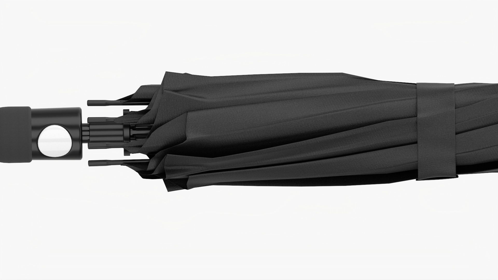Umbrella large automatic black closed 3D model_6