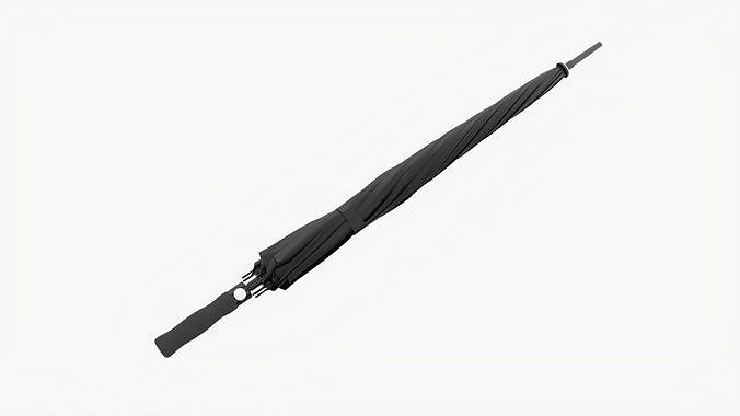 Umbrella large automatic black closed 3D model