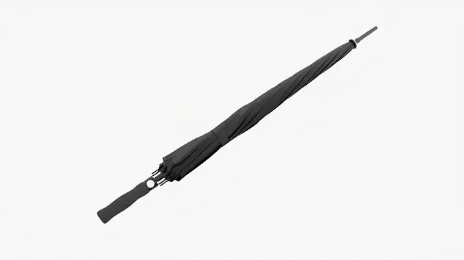 Umbrella large automatic black closed 3D model