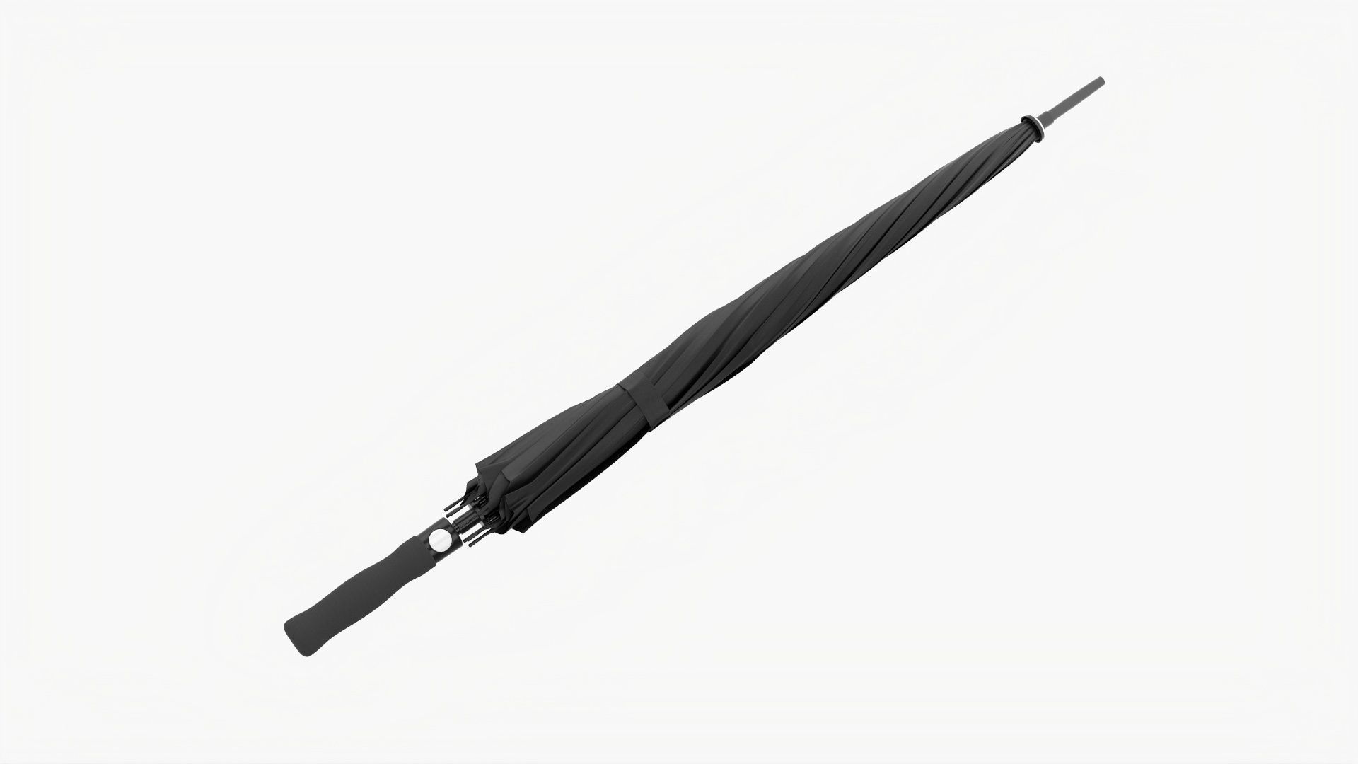 Umbrella large automatic black closed 3D model_0