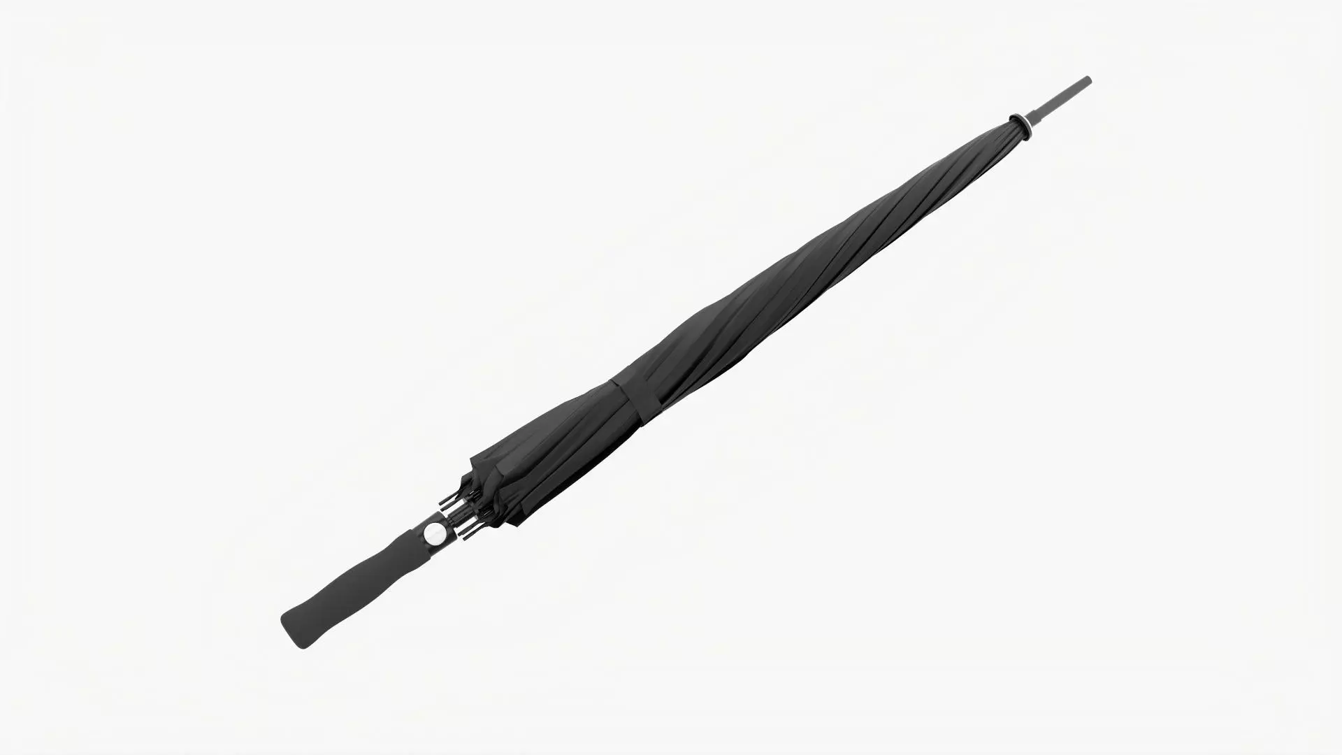 Umbrella large automatic black closed 3D model_0