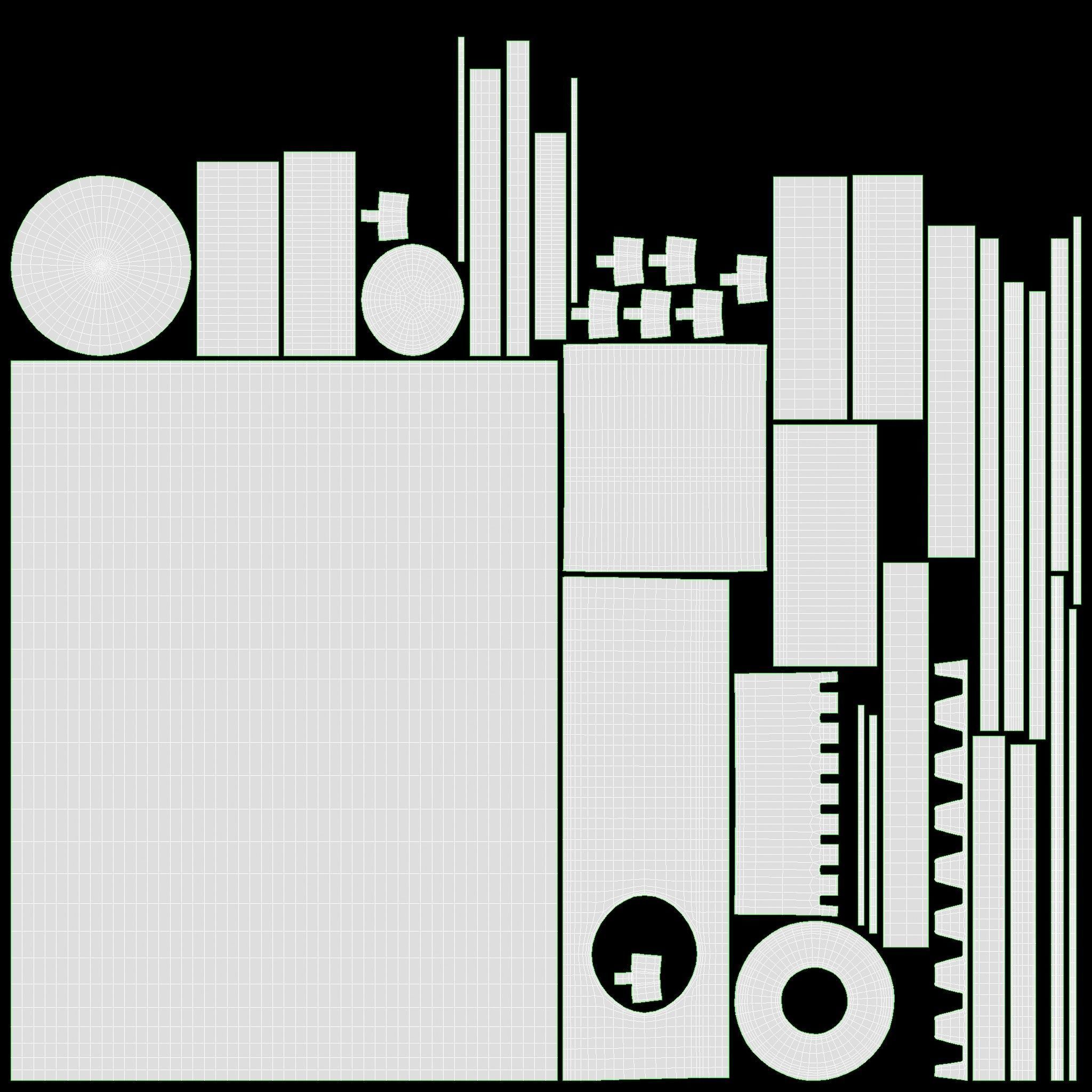 Umbrella large automatic black closed 3D model_17