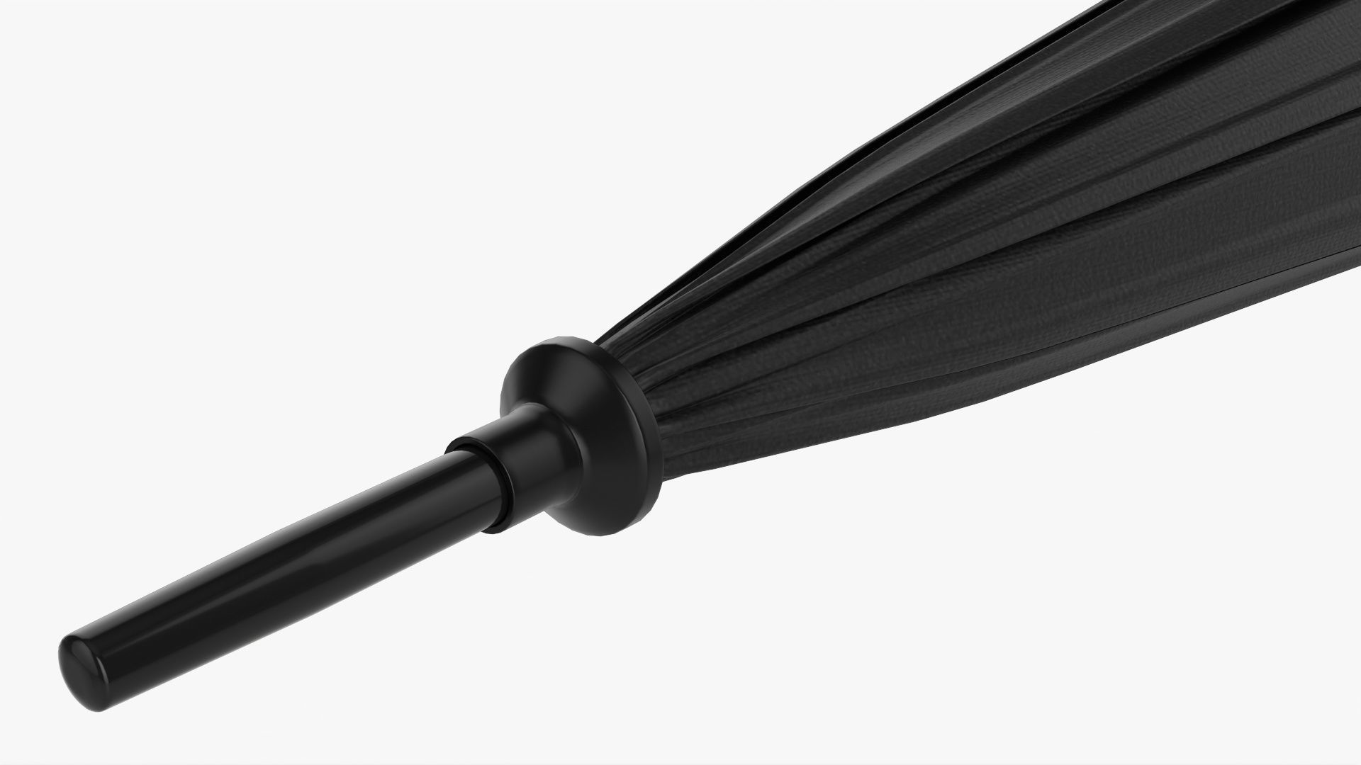 Umbrella large automatic black folded 3D model_5