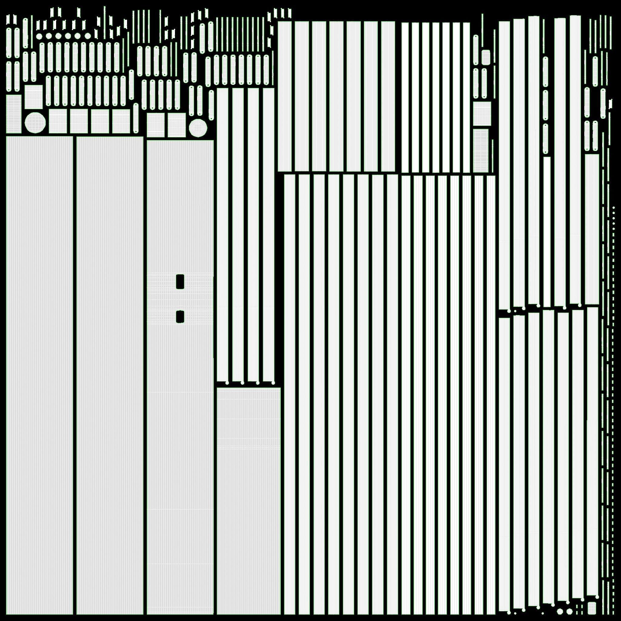 Umbrella large automatic black folded 3D model_19