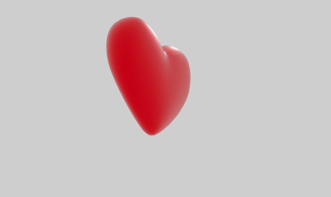 Heart Valentine Low-poly 3D model_2