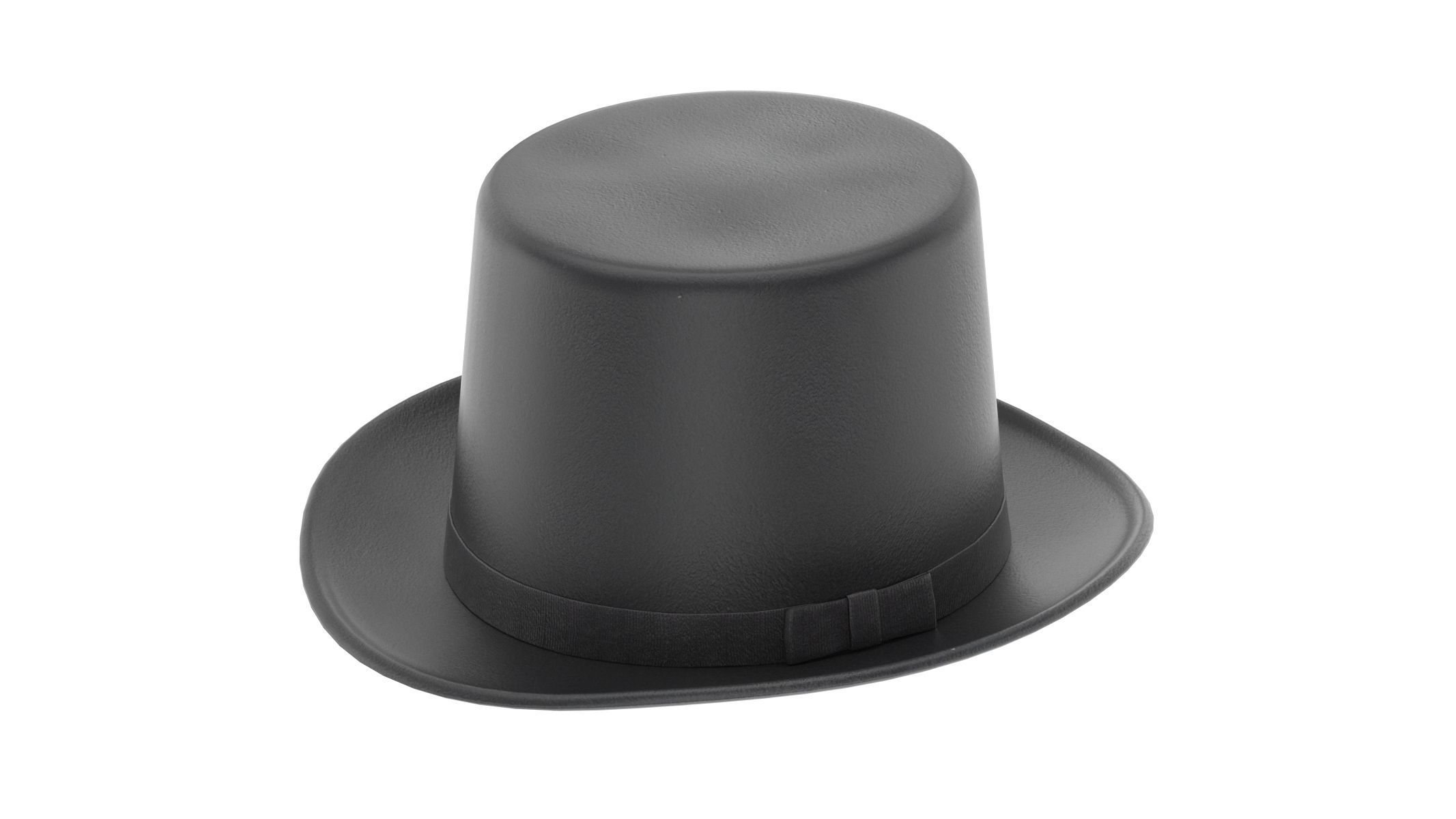 Lincoln Felt Top Hat Low-poly 3D model_2