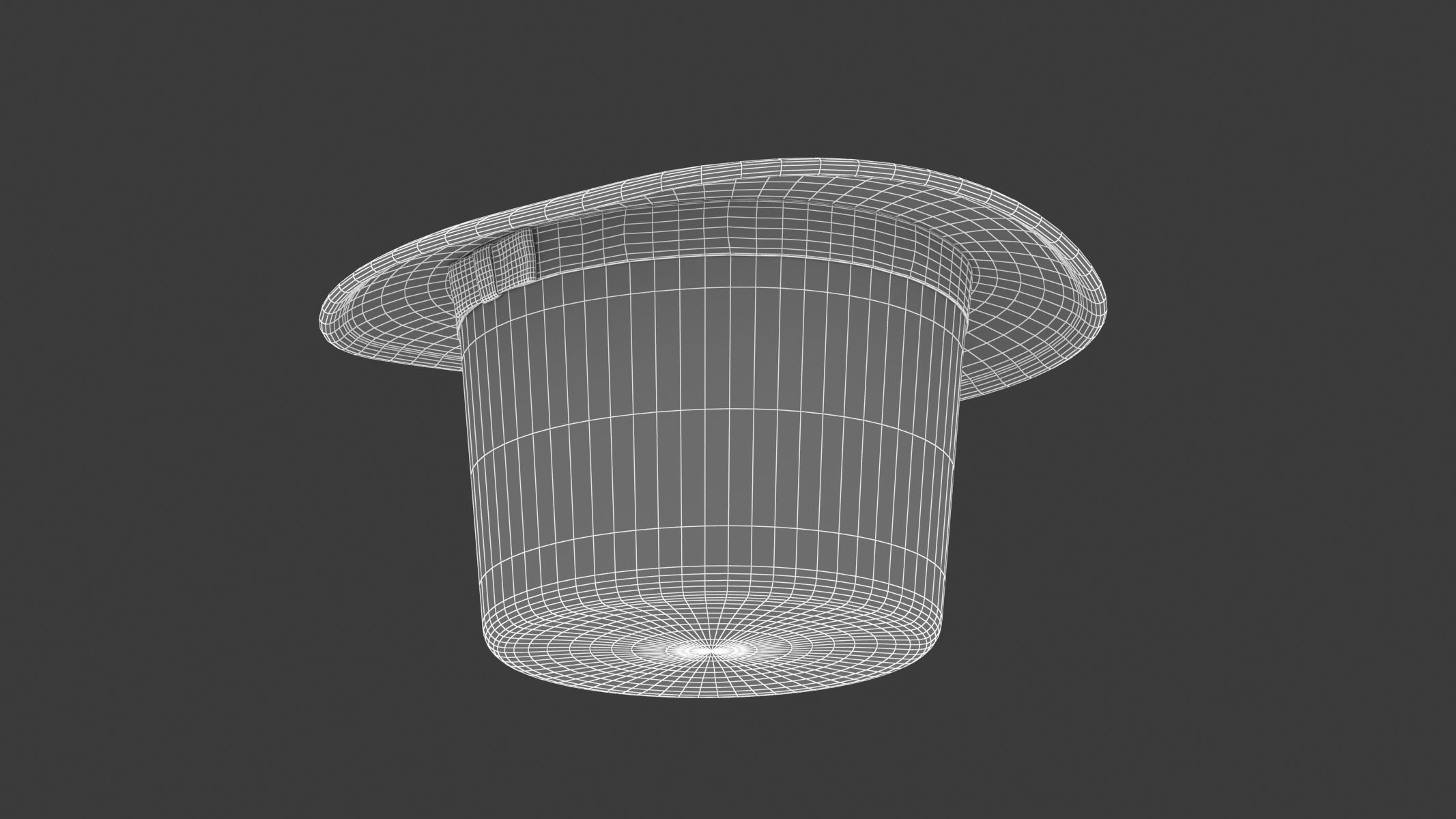 Lincoln Felt Top Hat Low-poly 3D model_8