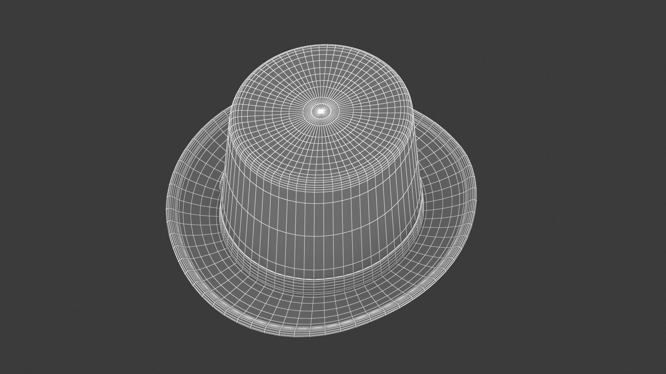 Lincoln Felt Top Hat Low-poly 3D model_11