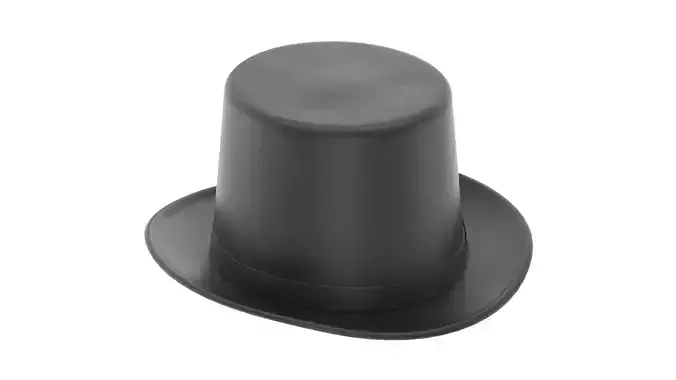Lincoln Felt Top Hat Low-poly 3D model