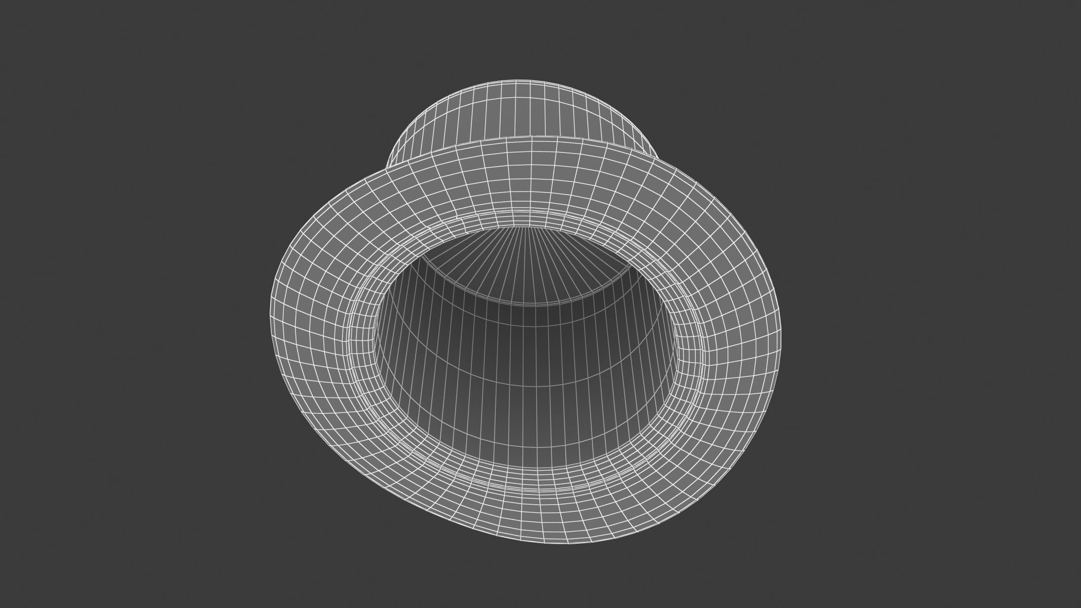 Lincoln Felt Top Hat Low-poly 3D model_10