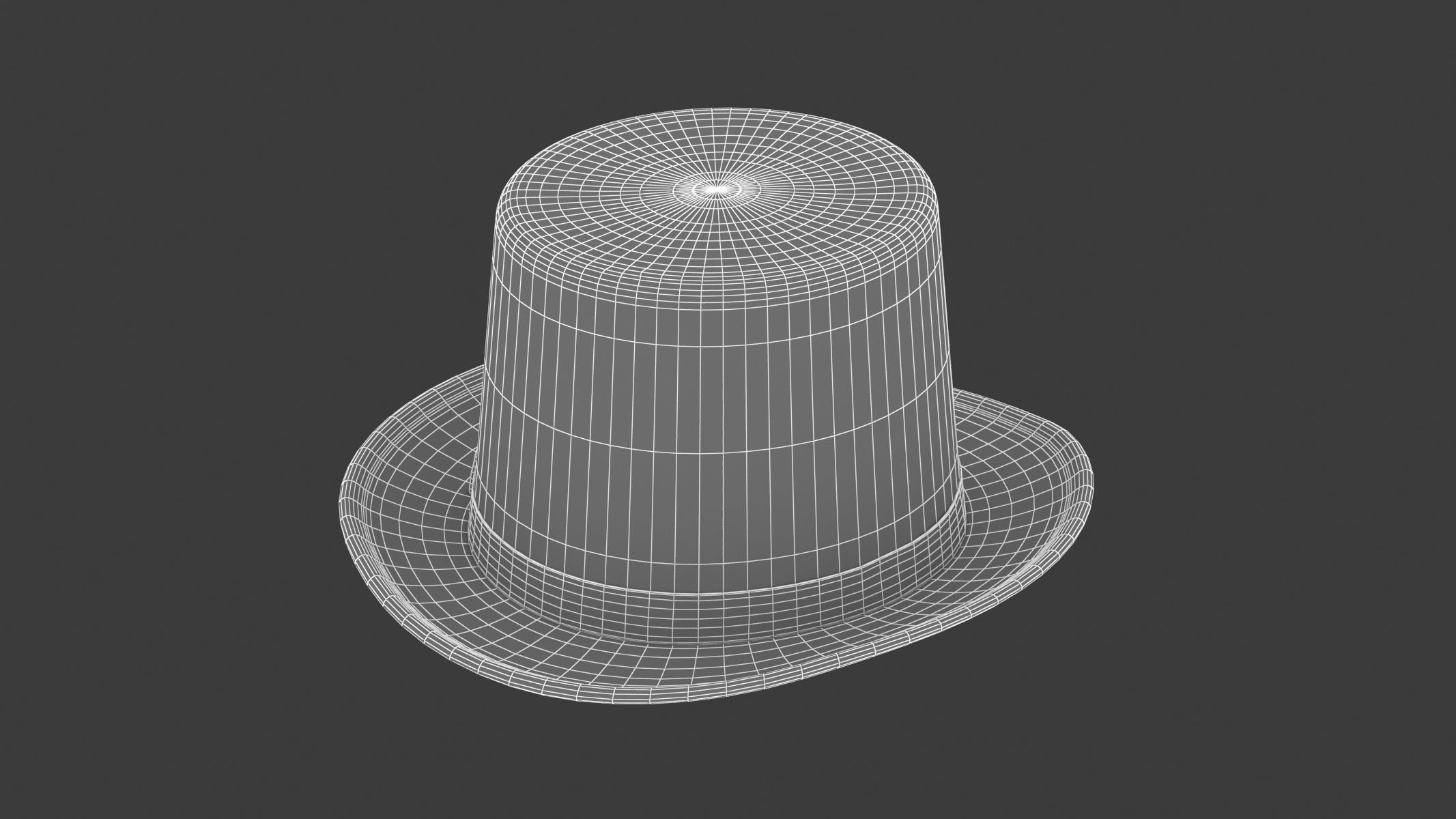 Lincoln Felt Top Hat Low-poly 3D model_7