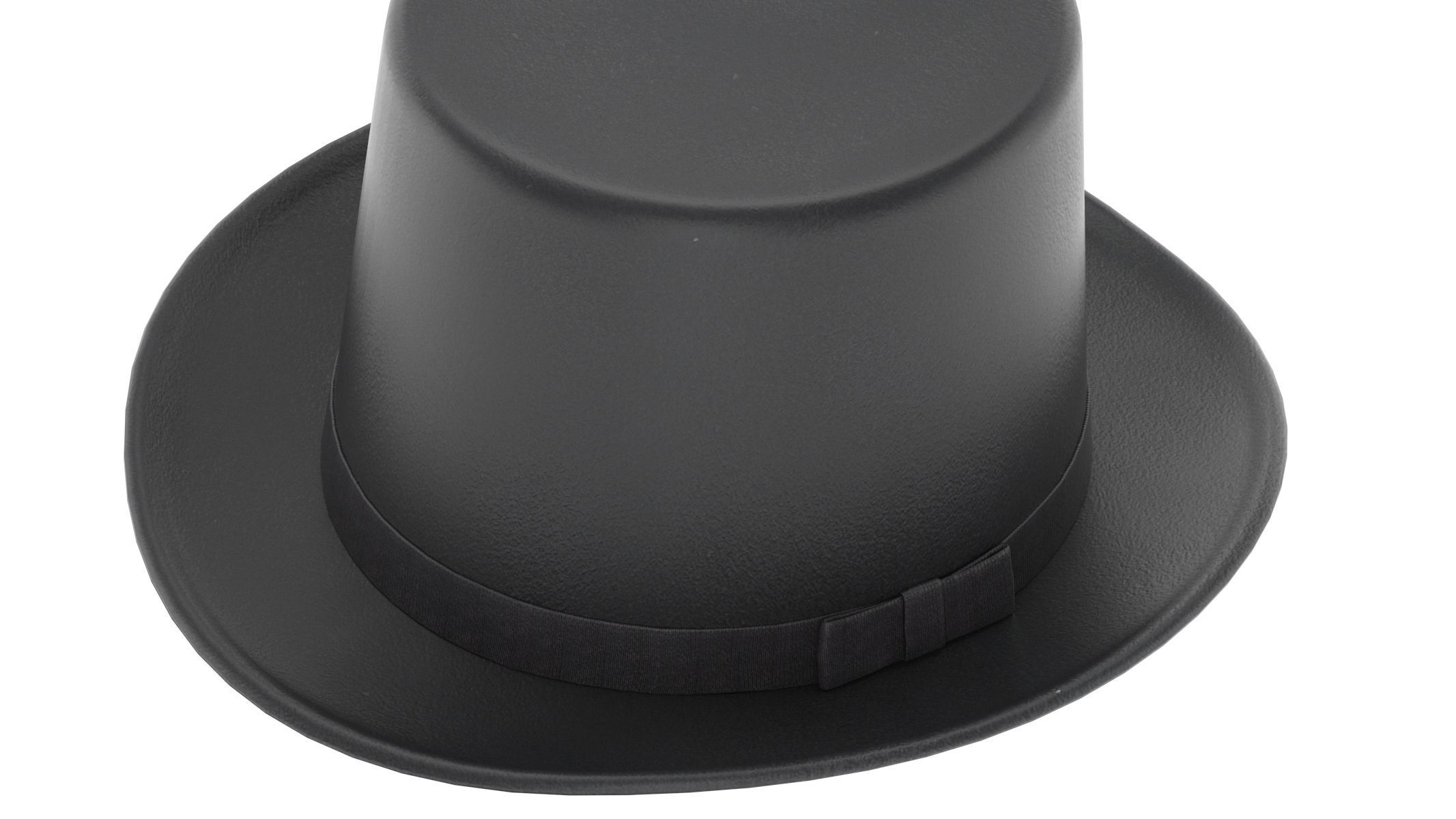Lincoln Felt Top Hat Low-poly 3D model_3