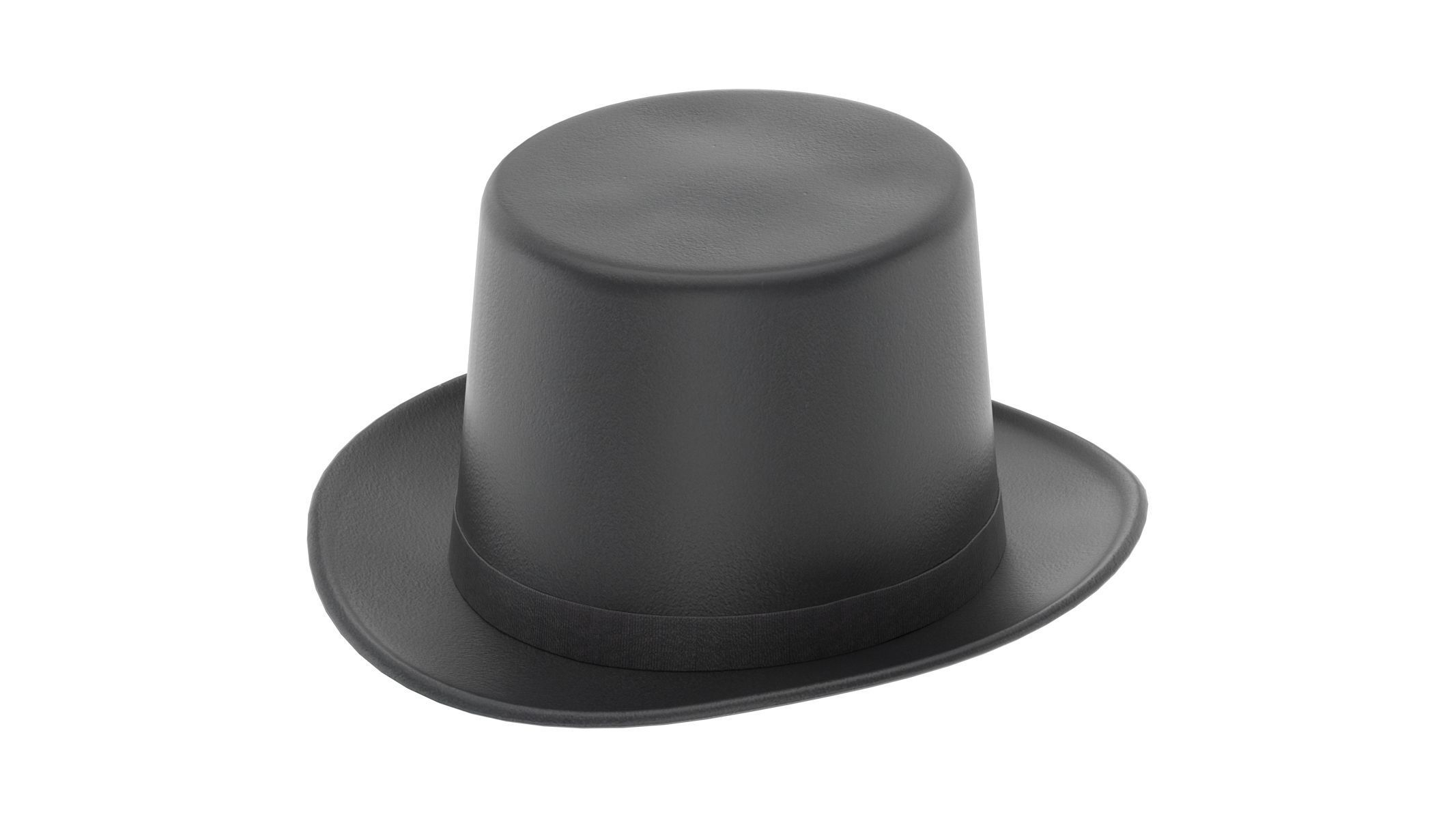 Lincoln Felt Top Hat Low-poly 3D model_1