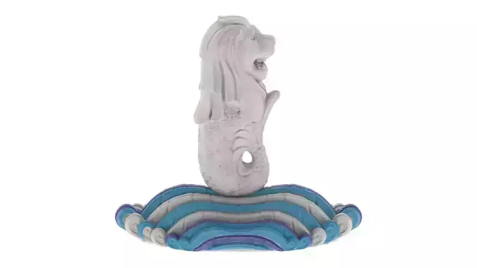  Merlion Statue Low-poly 3D model