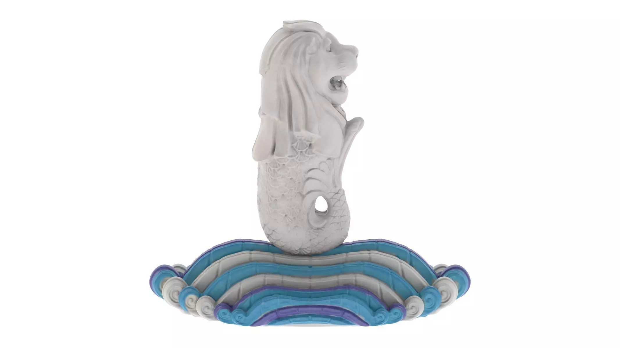 Merlion Statue Low-poly 3D model