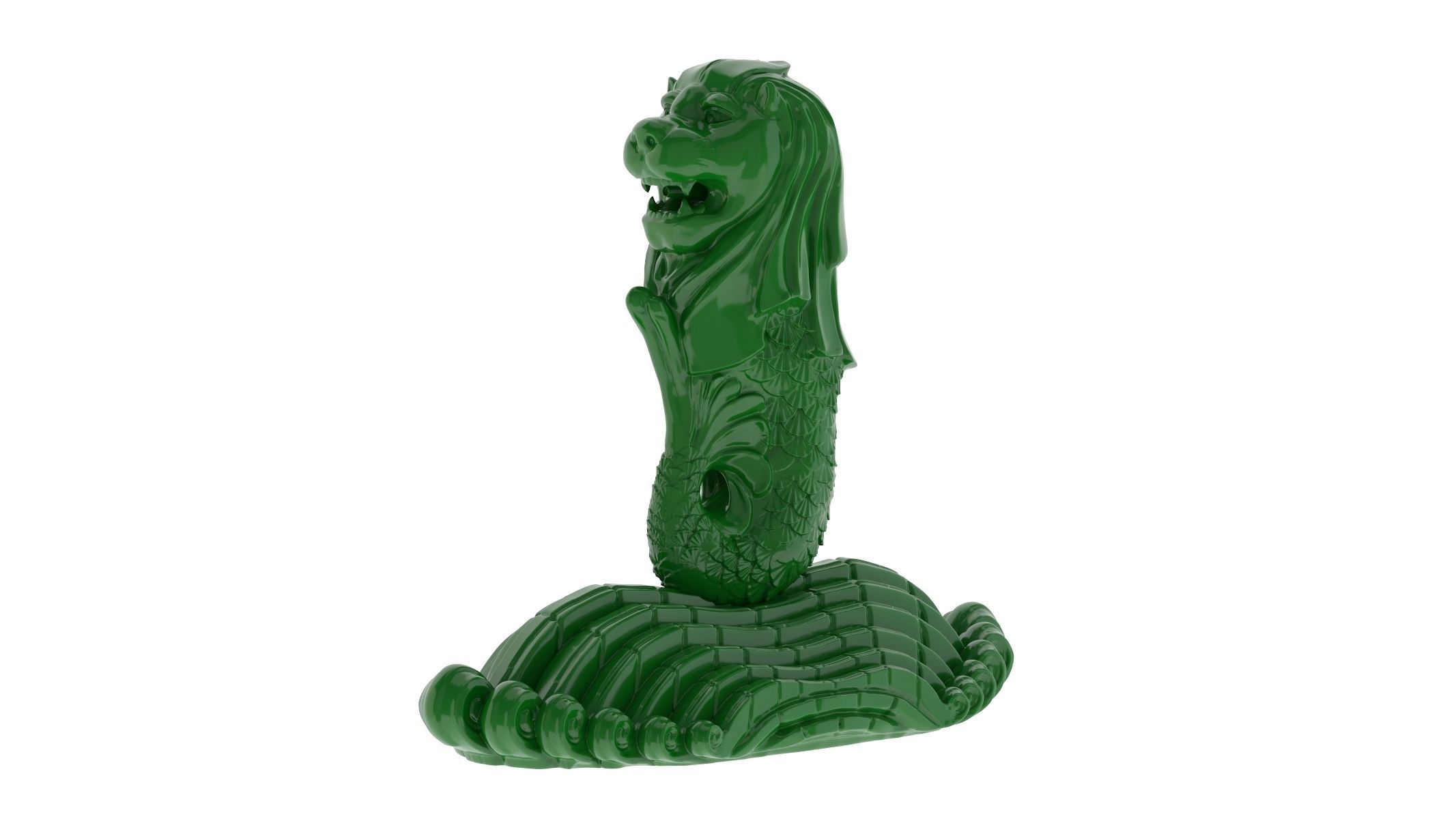 Merlion Statue 3D Print 3D print model_3